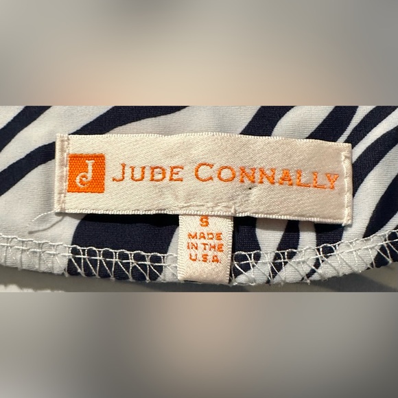 Jude Connally The Ella Shift Mini Dress in Lilac Blue Tiger Stripe ZB1 - Picture 4 of 8